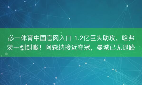 必一体育中国官网入口 1.2亿巨头助攻，哈弗茨一剑封喉！阿森纳接近夺冠，曼城已无退路