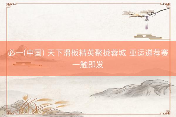 必一(中国) 天下滑板精英聚拢蓉城 亚运遴荐赛一触即发