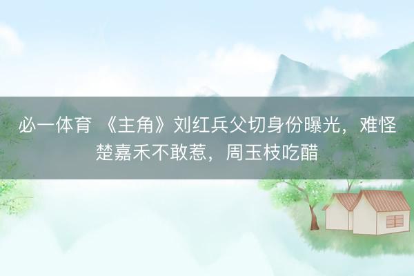 必一体育 《主角》刘红兵父切身份曝光,难怪楚嘉禾不敢惹,周玉枝吃醋