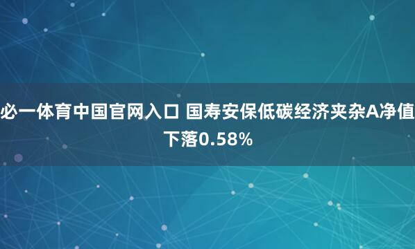 必一体育中国官网入口 国寿安保低碳经济夹杂A净值下落0.58%